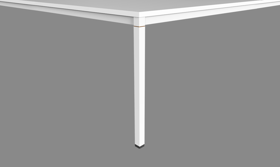 白色圆形金属办公桌配件桌架腿（HC-97A）