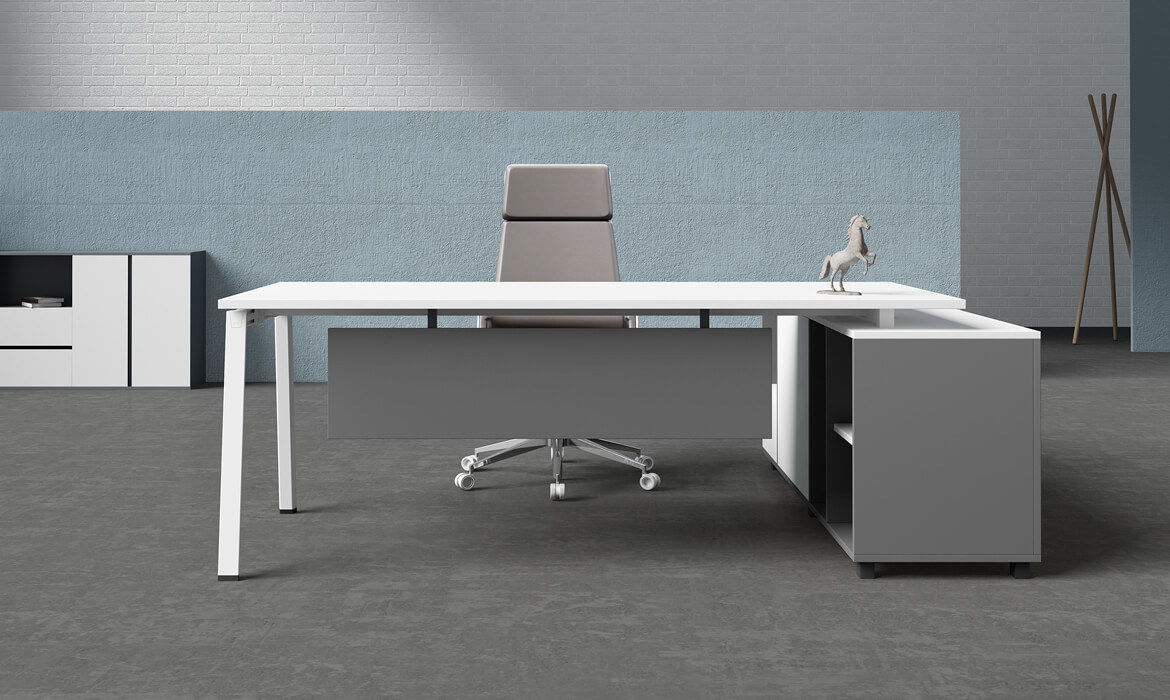 老板胶合板L型行政办公桌设计（HC-Yage）