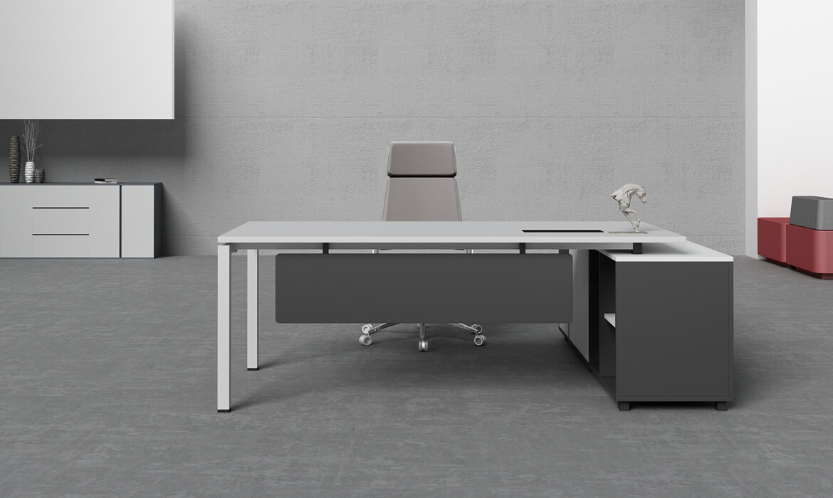 木制三聚氰胺板执行办公室桌子设计（HC-75）